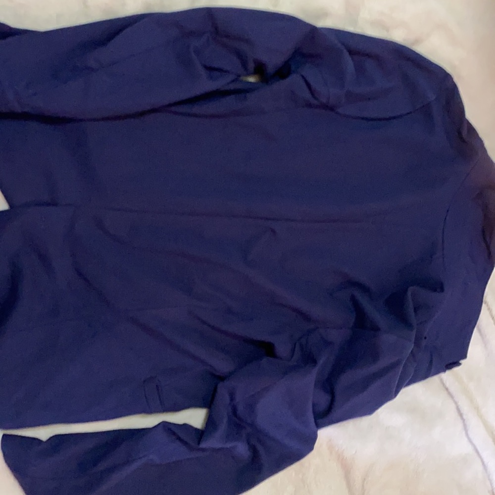 Olivia moon large blue throw over jacket shirt - Picture 3 of 6